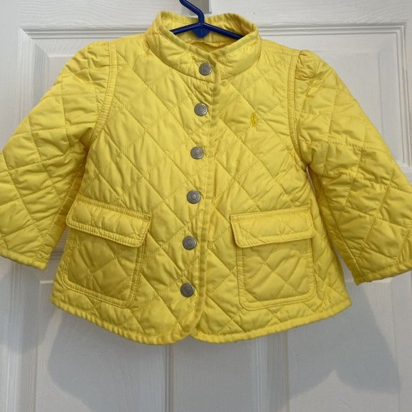 Ralph Lauren Quilted Barn Jacket Yellow Size 12M - Picture 1 of 4